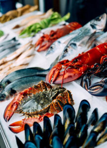 اسم غذاهای دریایی؛ میگو ، ماهی به انگلیسی